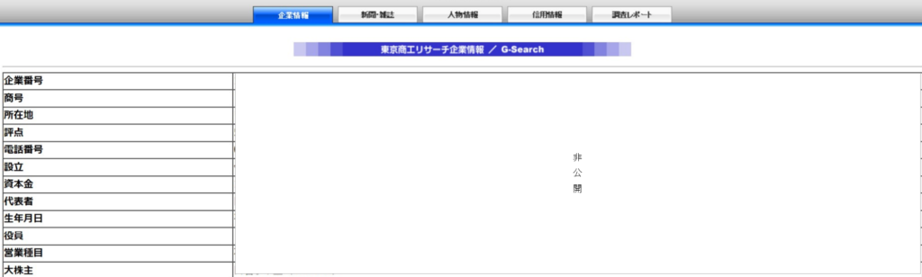 東京商工会リサーチの企業情報レポート